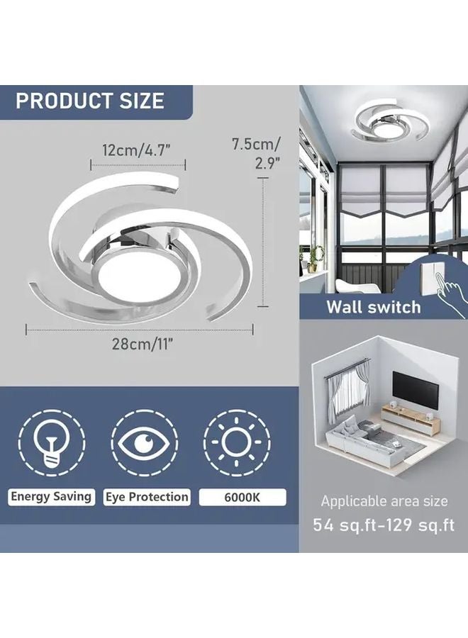 Modern LED Ceiling Light Fixture Golden Three Color Light For Living Room Kitchen - Image 3